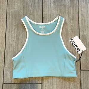 Splits59 Blake Rigor Bra, NBW teal and white